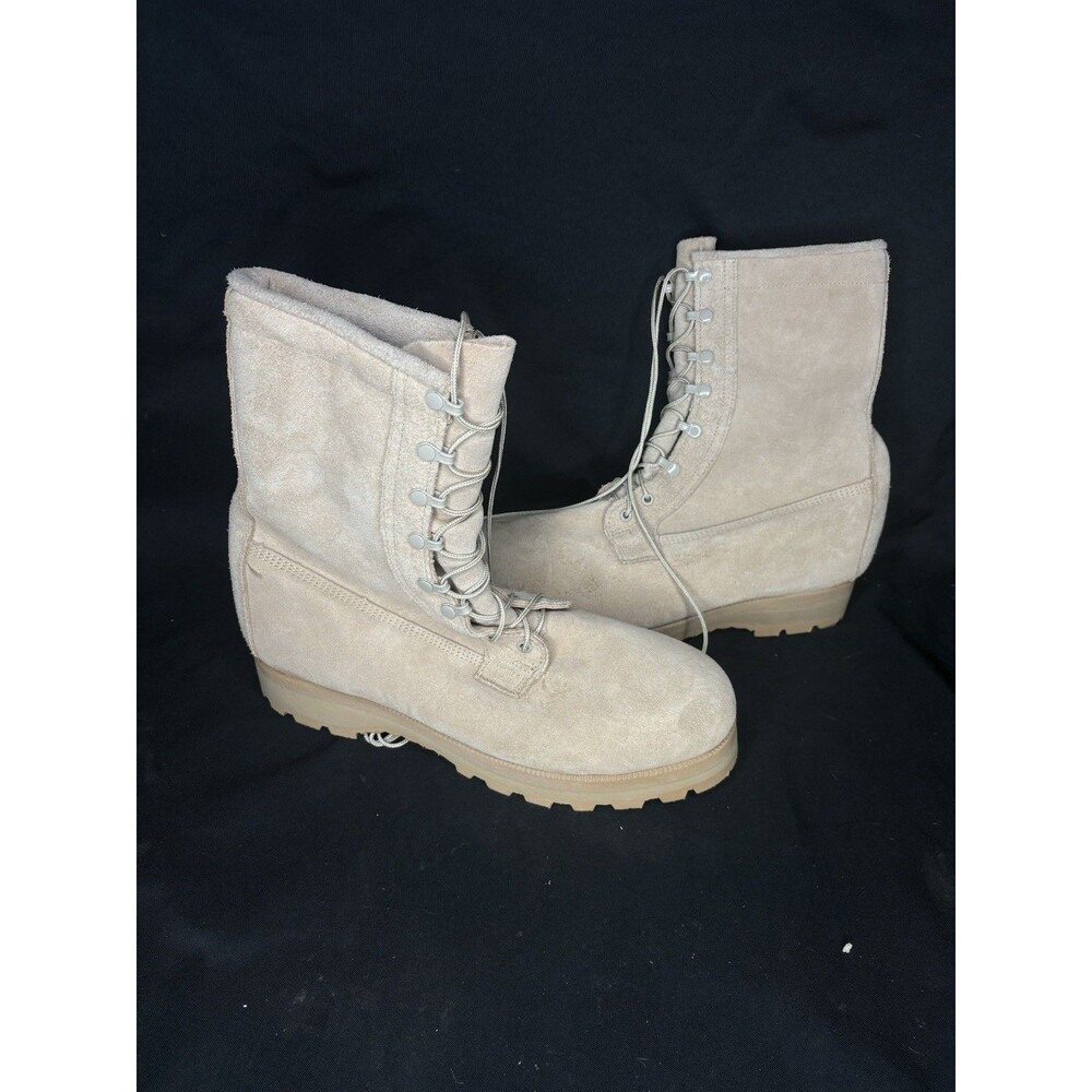 WELLCO Military Combat Boots Cold Weather Desert Tan Mens 12.5 R Vibram Sole